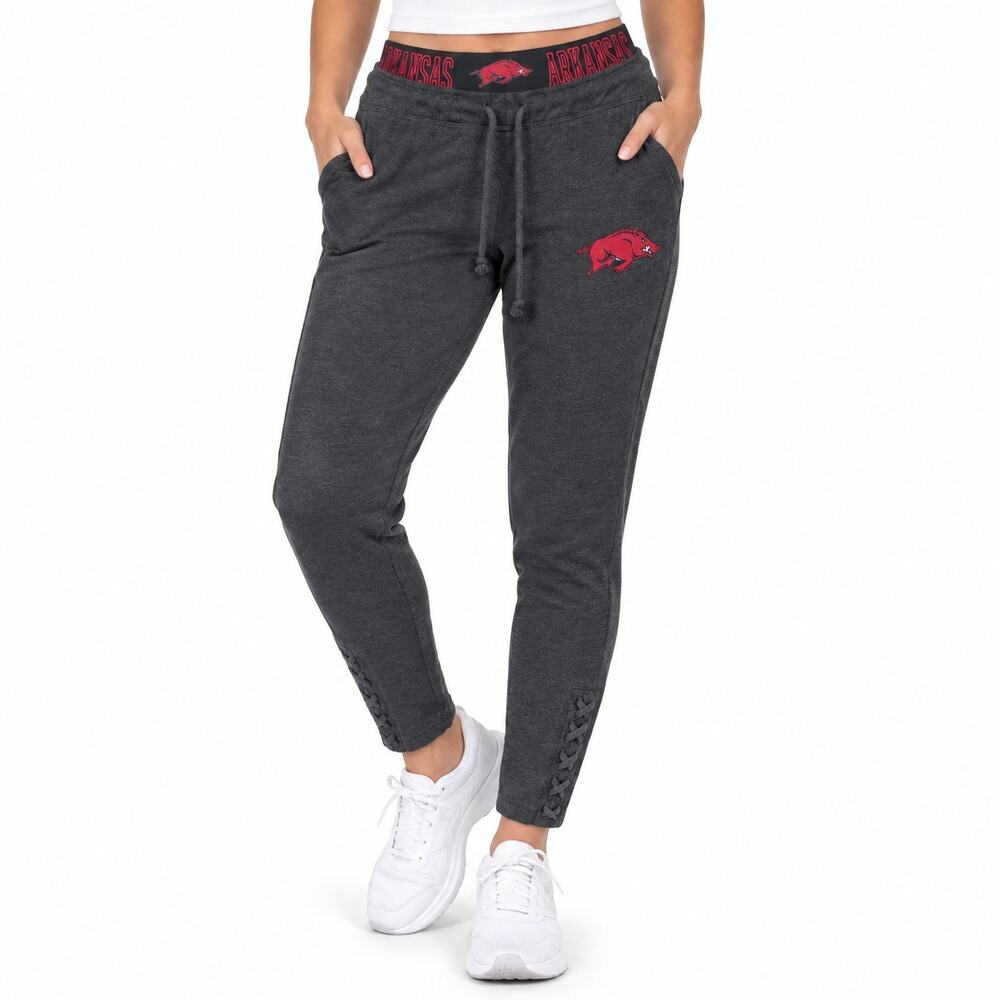 Arkansas Razorbacks Jogger Pants Gray Womens S College Athletic Sweatpants